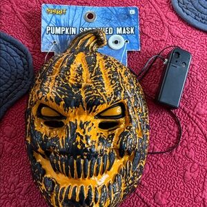 Pumpkin Scorched Mask with LED Light child Halloween